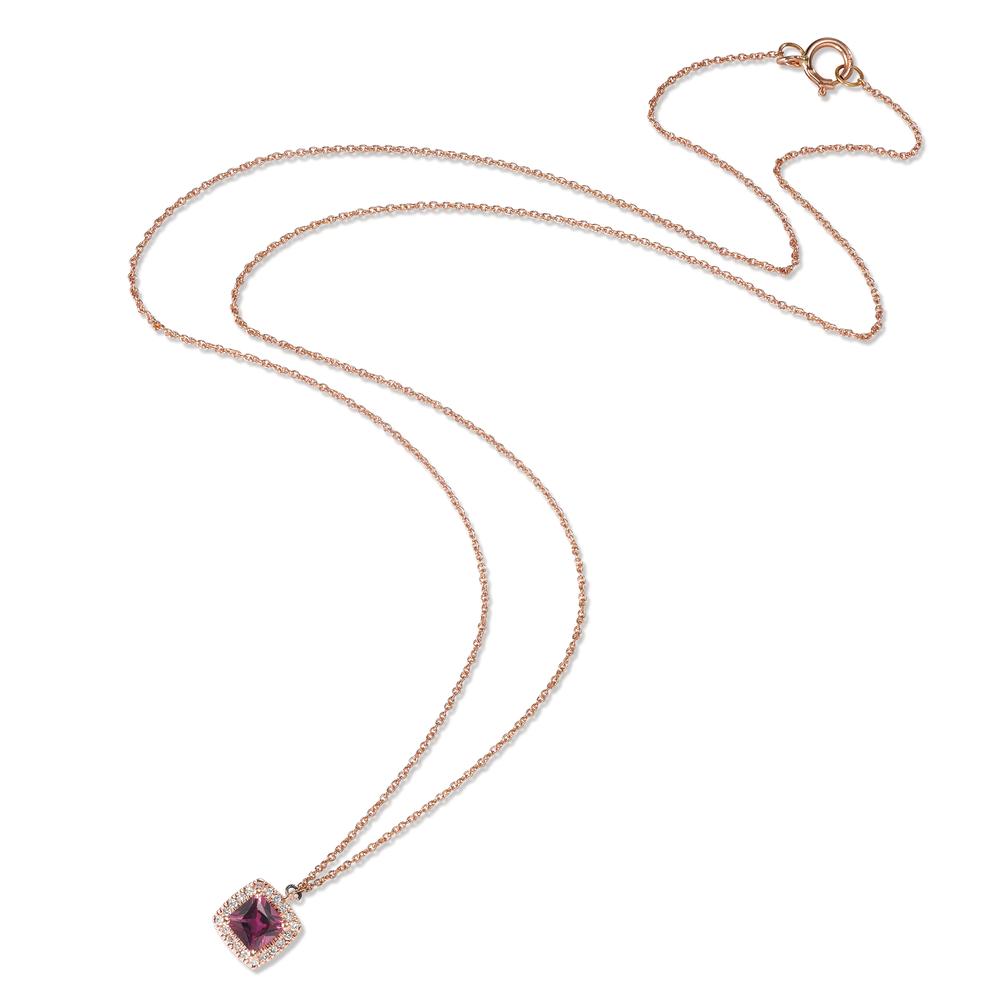 Collier Or rouge 14K Rhodolite 42 cm