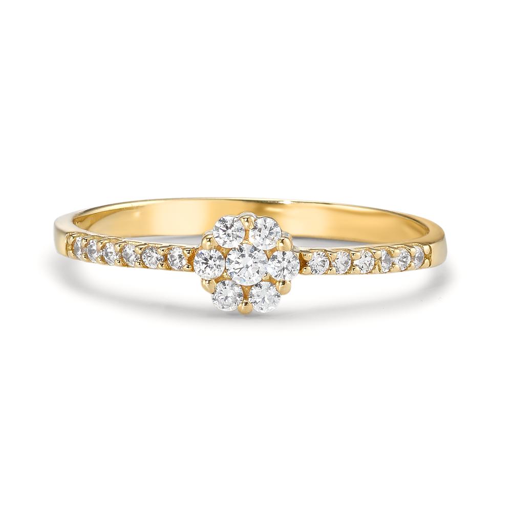 Bague Or jaune 18K Zircone