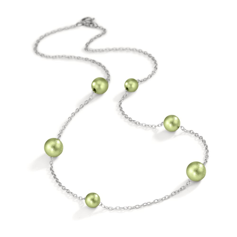 Halskette Candy aus Edelstahl mit Aluminium Pearls in Apple Green