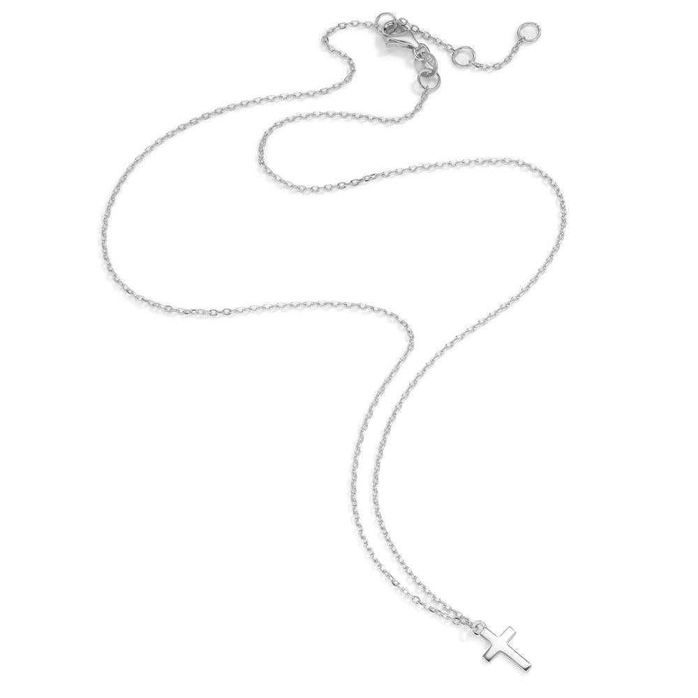 Collier Zilver Gerhodineerd Kruis 40-43 cm