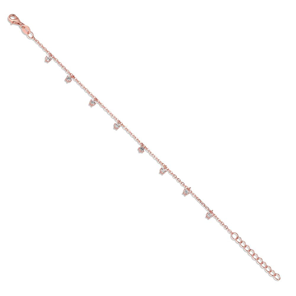 Armband Zilver Zirkonia 8 Steen Rosé Verguld 15-18 cm