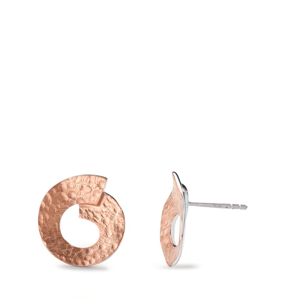 Clous d'oreilles Argent rosé Bicolore Ø16 mm