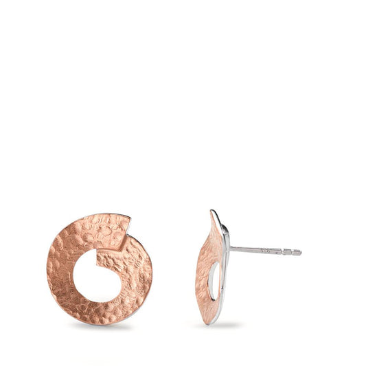 Clous d'oreilles Argent rosé Bicolore Ø16 mm