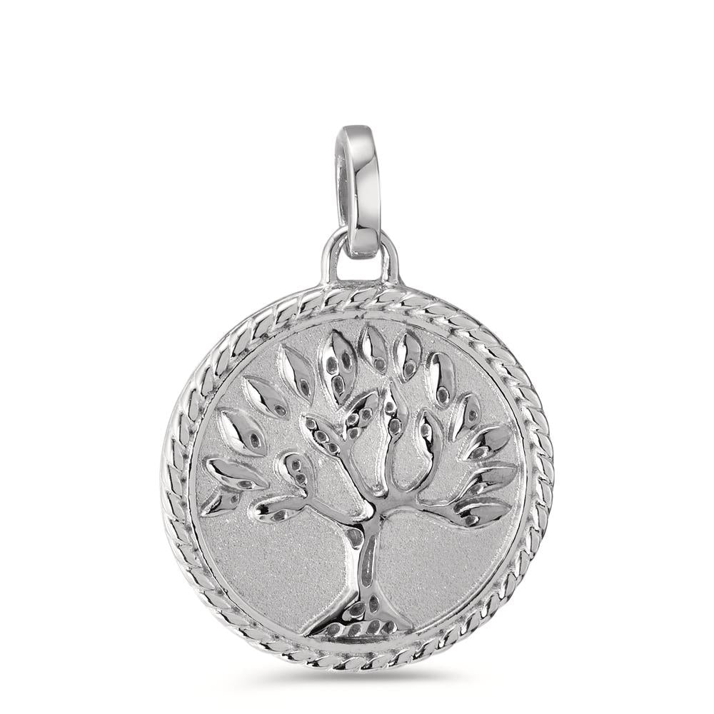 Pendentif Argent Rhodié Arbre de la vie Ø20 mm