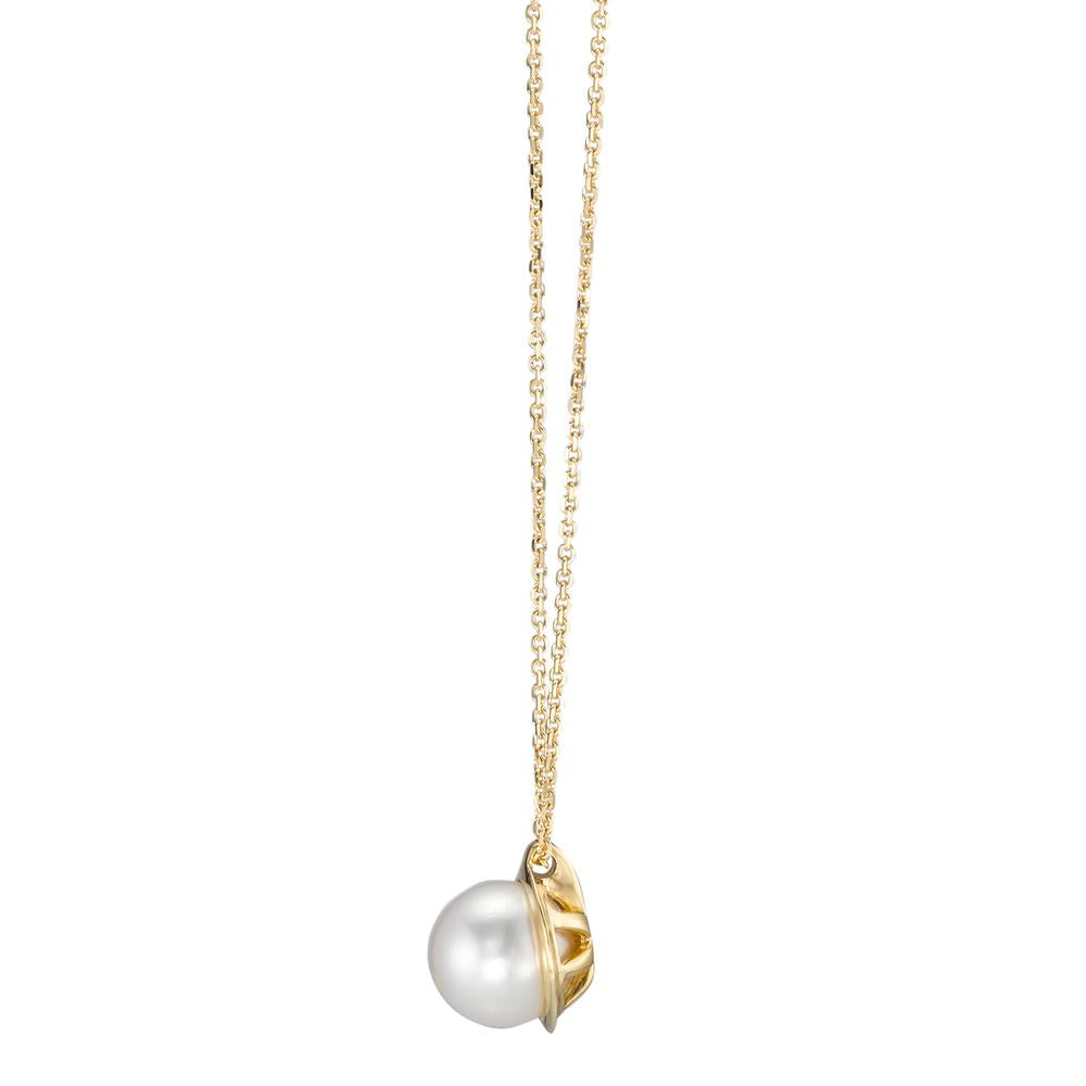 Collier 750/18 krt geel goud zoetwater Parel 42 cm