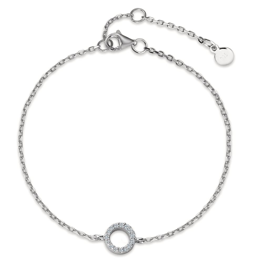 Armband Silber Zirkonia rhodiniert verstellbar Ø6.5 mm