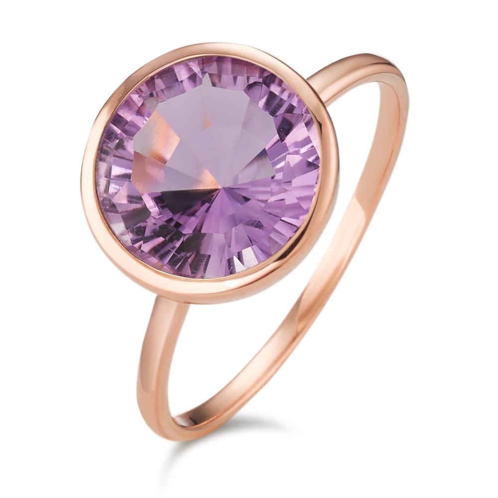 Fingerring Silber Amethyst rosé vergoldet Ø11.5 mm