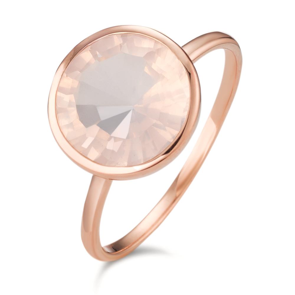 Bague Argent Quartz rose rosé Plaqué or Ø11.5 mm