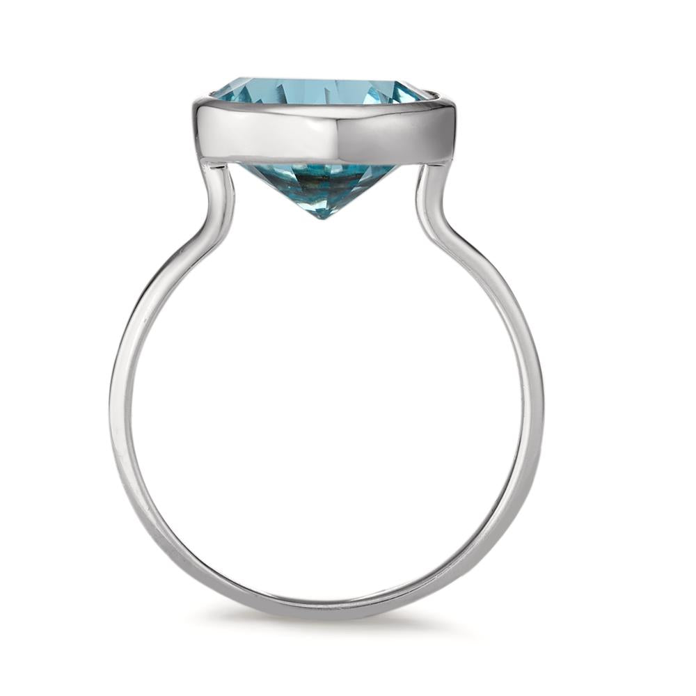 Bague Argent Topaze bleu Rhodié Ø11.5 mm