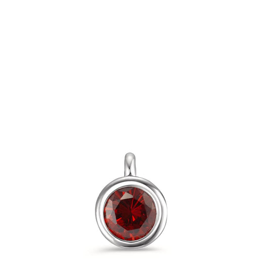 Charm-Anhänger Joy Edelstahl mit Cherry Red Zirkonia, Ø7mm