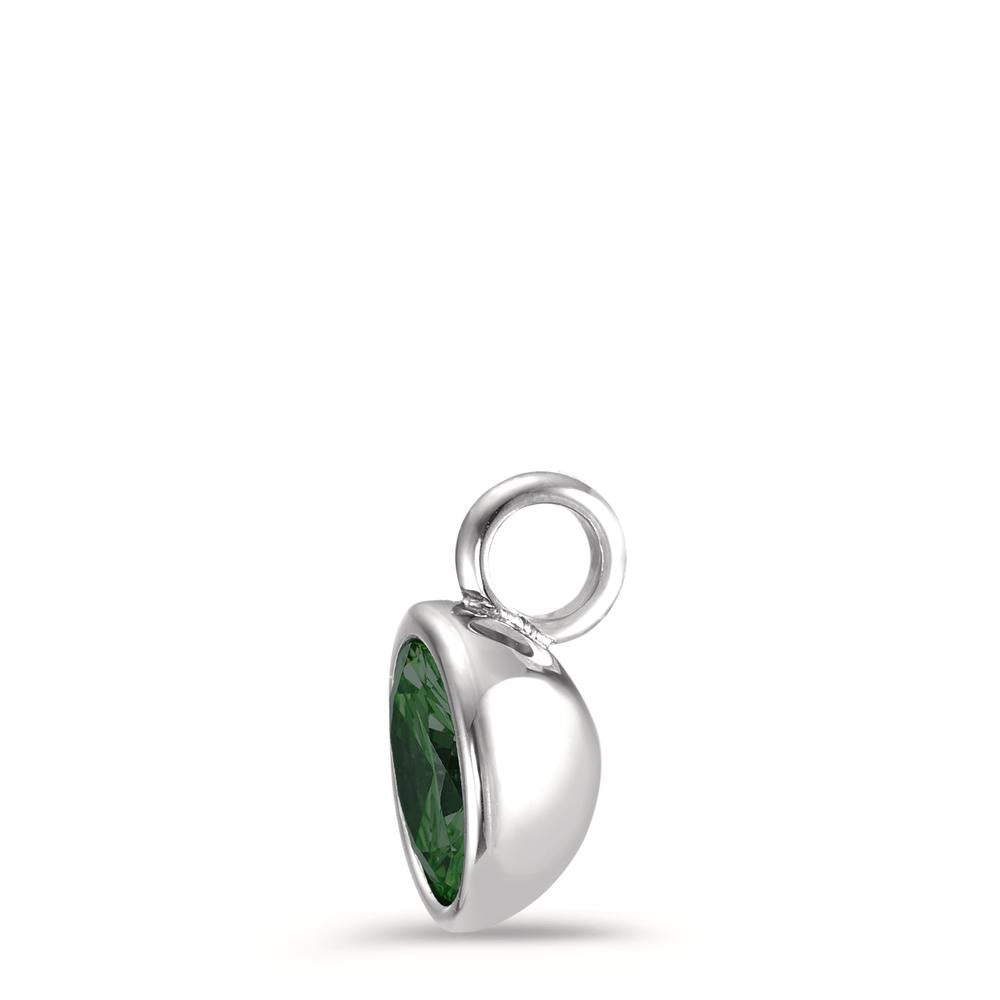 Charm-Anhänger Joy Edelstahl mit Jungle Green Zirkonia, Ø9.5mm