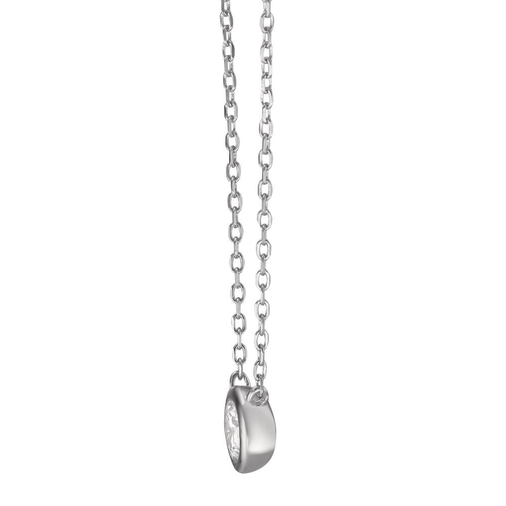 Collier Argent Zircone Rhodié 40-45 cm Ø8 mm