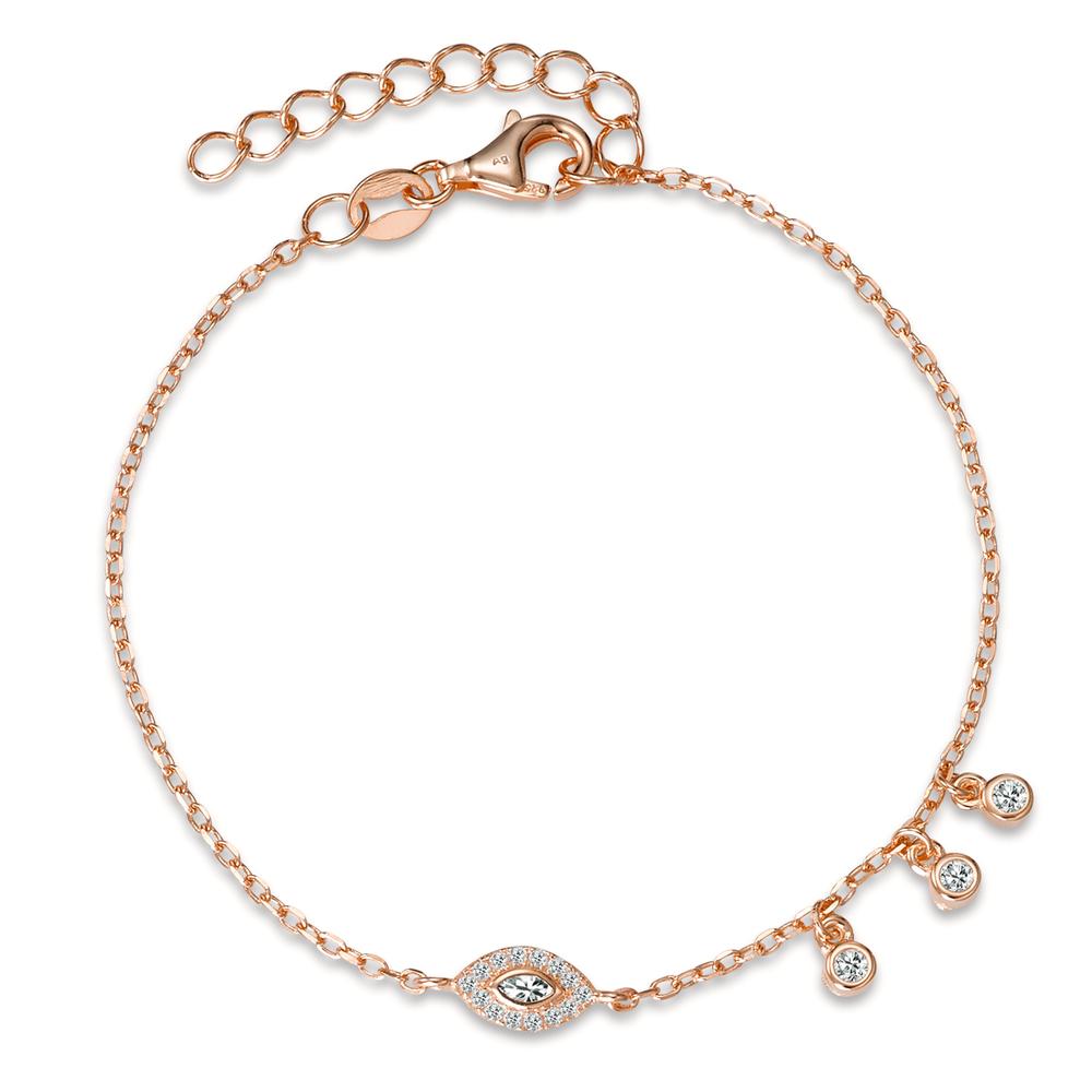 Armband Zilver Zirkonia Rosé Verguld 16-18.5 cm