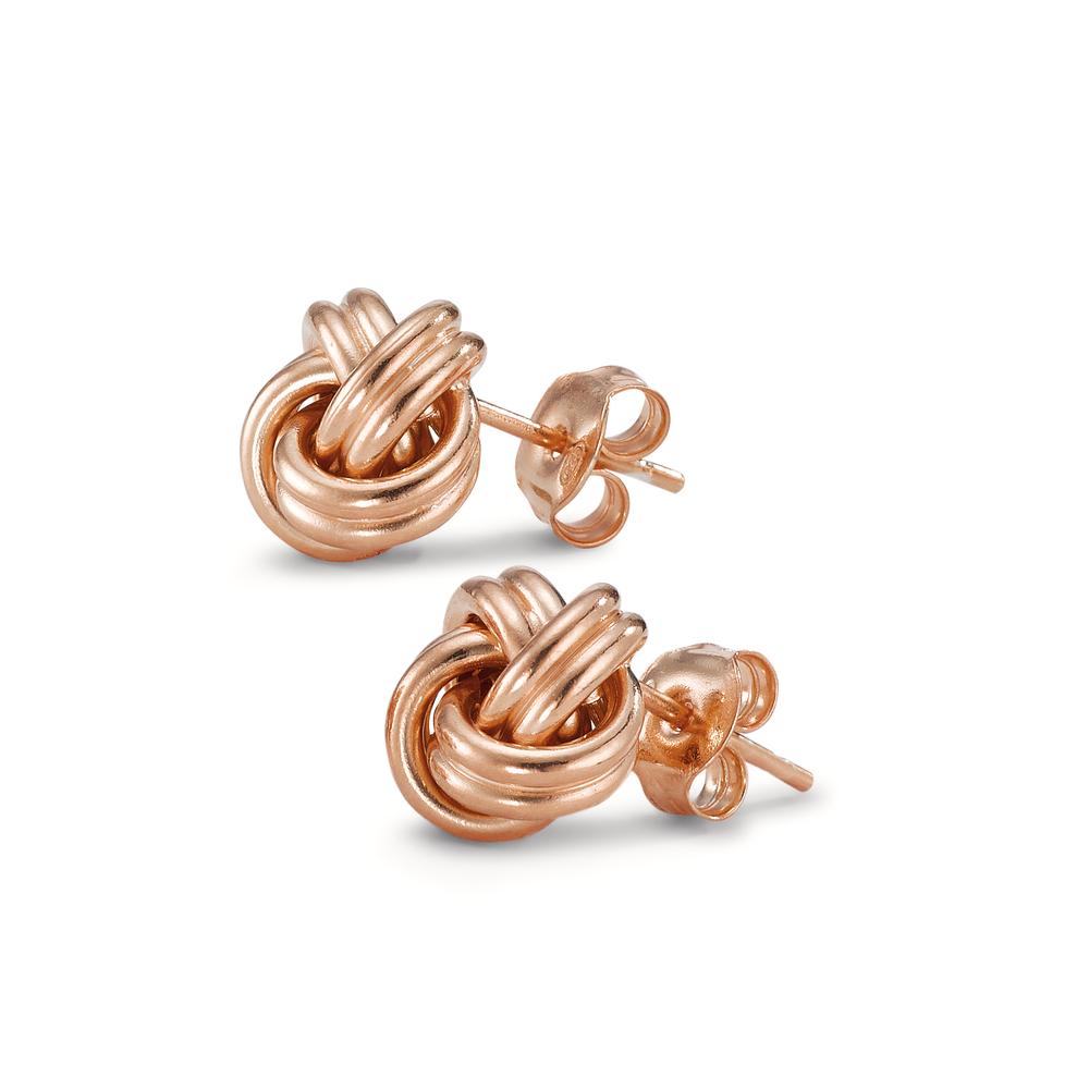 Clous d'oreilles Argent rosé Plaqué or Nœud Ø10 mm