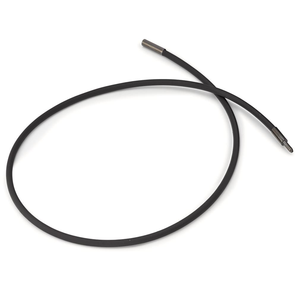 Collier Siliconen, Roestvrijstaal Zwart IP-gecoat 42 cm Ø3 mm