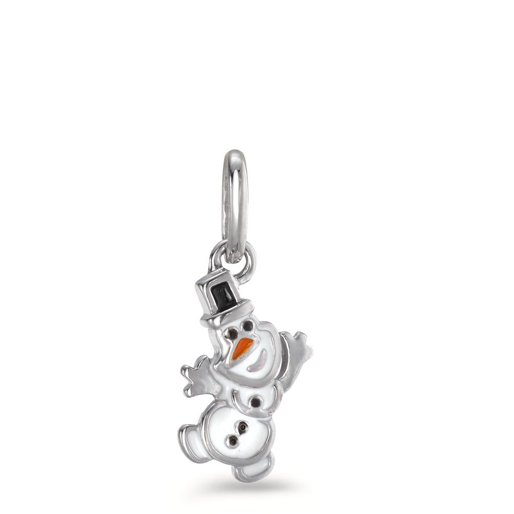 Pendentif Argent Rhodié Bonhomme de neige