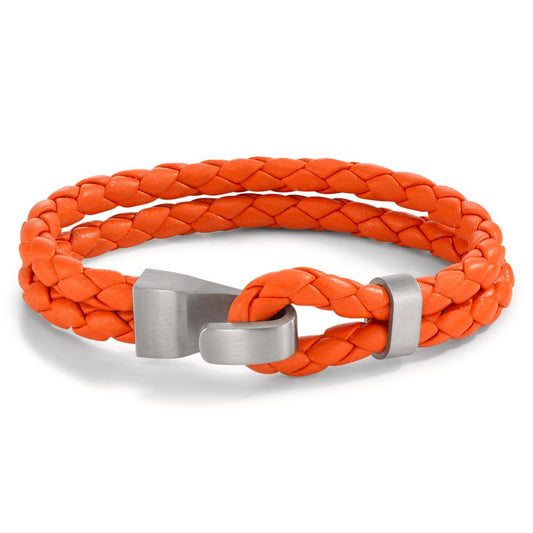 Bracelet Cuir, Acier inoxydable 19 cm