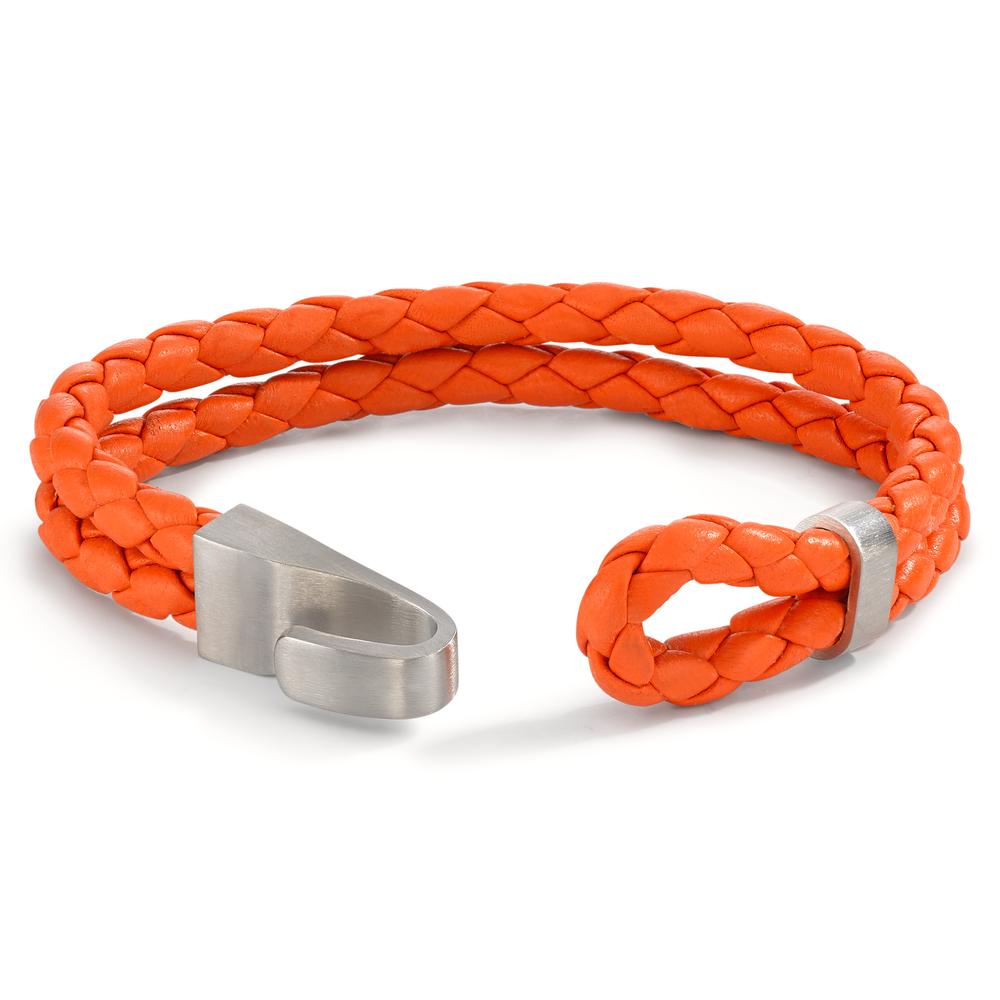 Bracelet Cuir, Acier inoxydable 19 cm