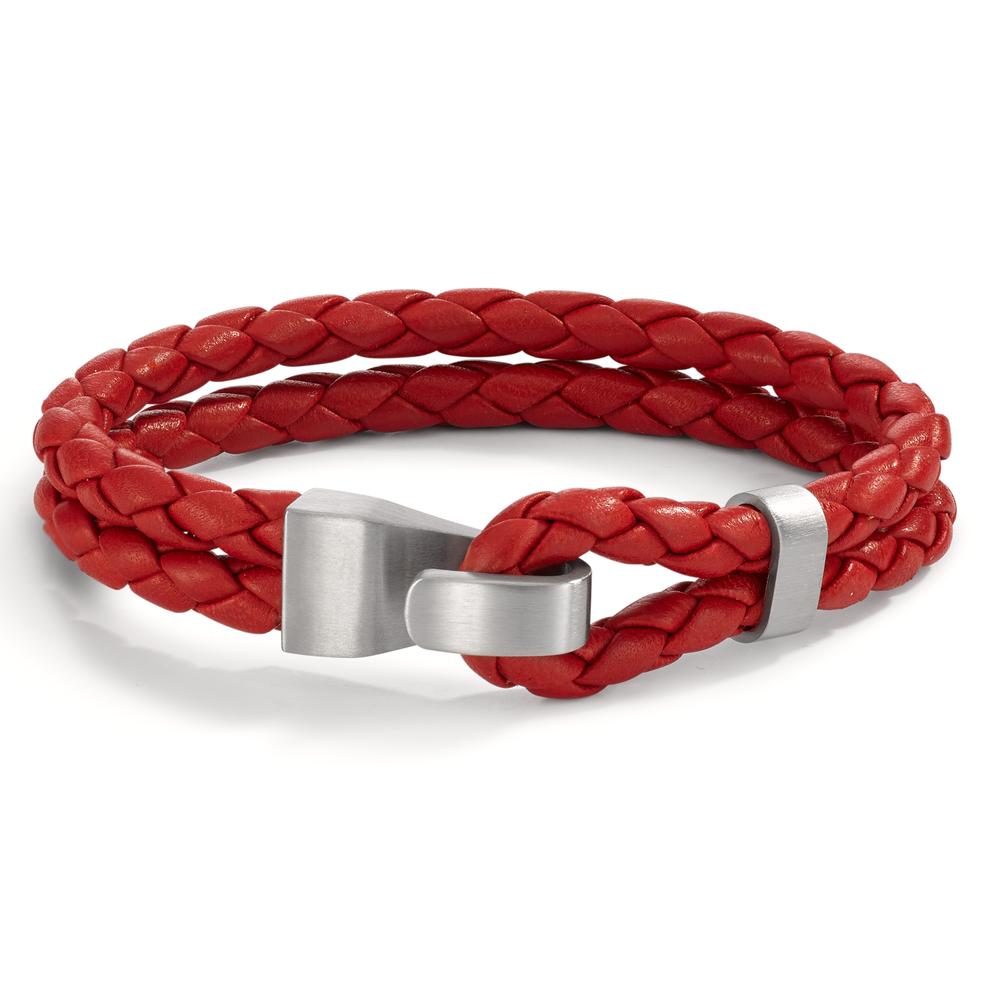 Bracelet Cuir, Acier inoxydable 21 cm