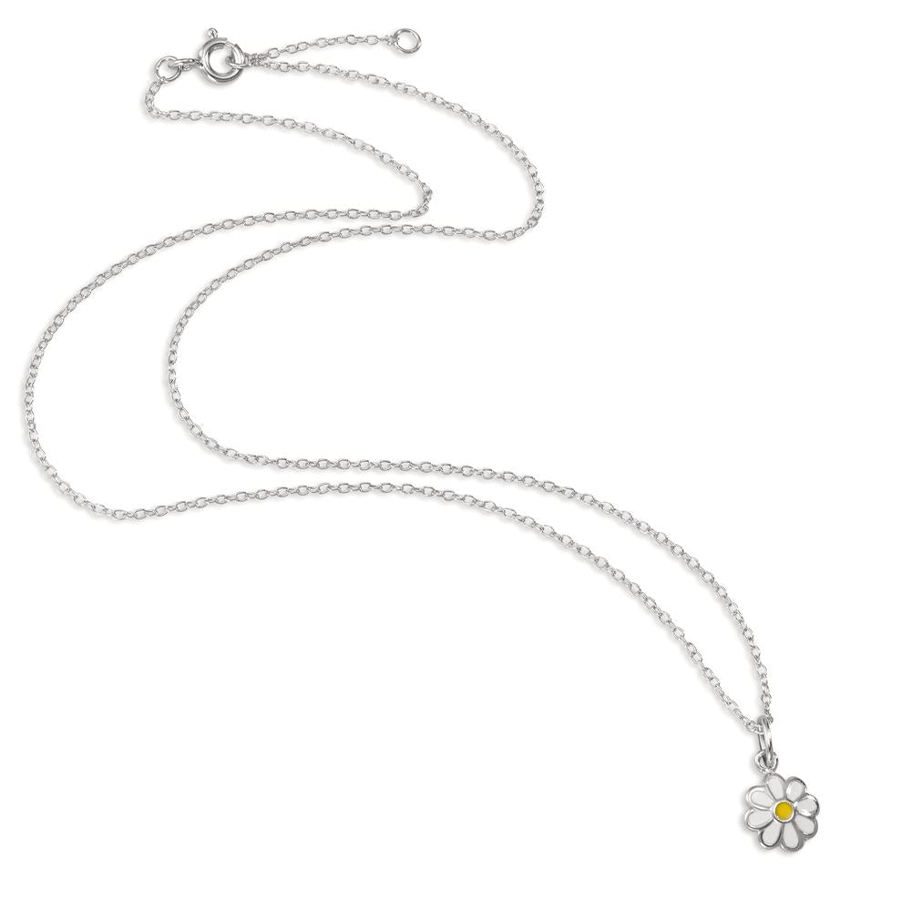 Chaînette avec pendentif Argent Rhodié Fleur 36-38 cm