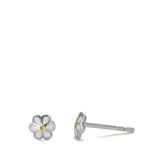 Ohrstecker Silber rhodiniert Blume Ø4.5 mm