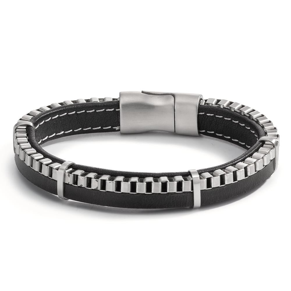 Bracelet Cuir, Acier inoxydable 20.5 cm