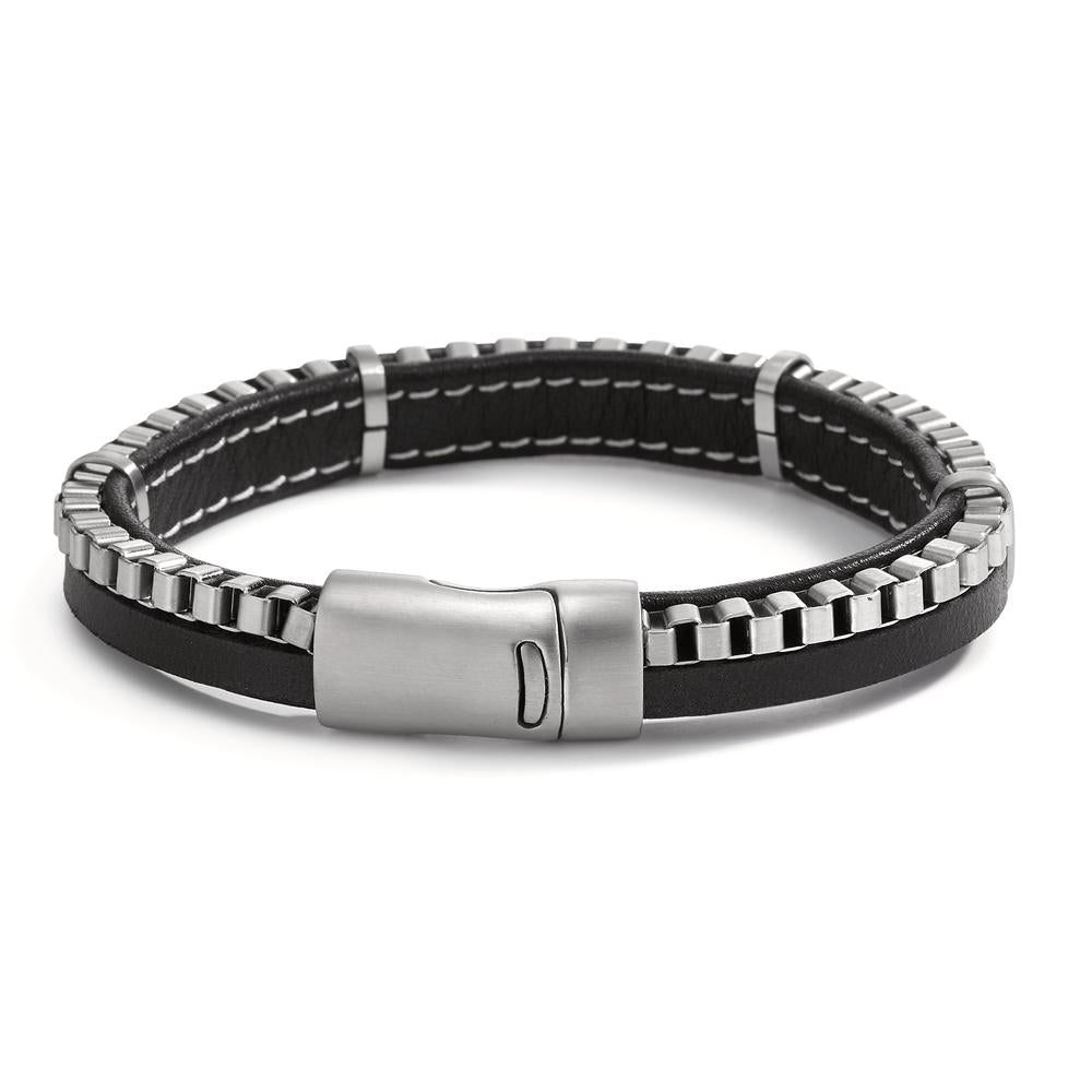 Bracelet Cuir, Acier inoxydable 20.5 cm