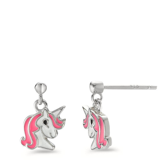 Pendant d'oreilles Argent Rhodié Licorne