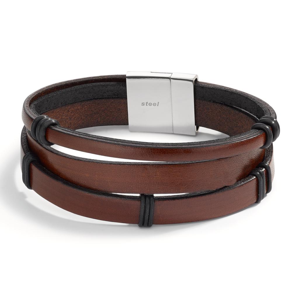 Armband Leder, Edelstahl