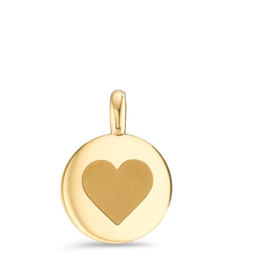 Pendentif Acier inoxydable jaune PVD Coeur Ø11 mm