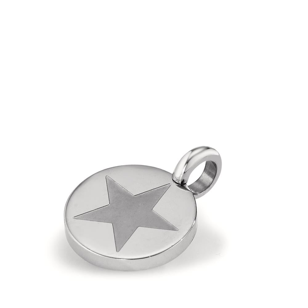 Charm-Anhänger Symbol Stern Edelstahl glänzend Ø11 mm