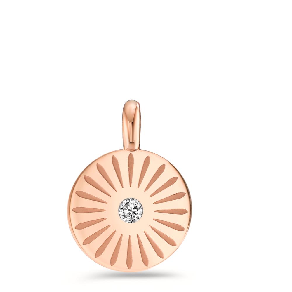 Charm-Anhänger Blüte Roségold aus Edelstahl glänzend Ø11 mm