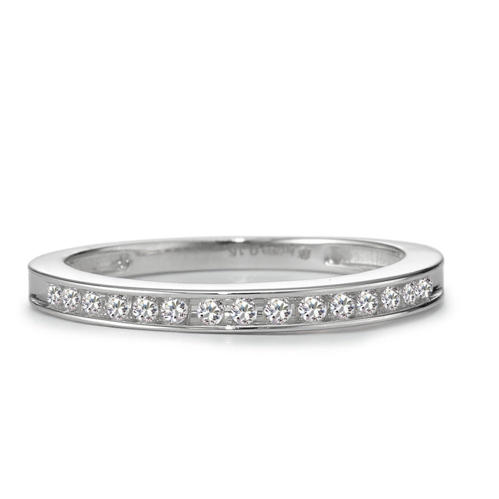 Bague d'éternité Or blanc 18K Diamant 0.15 ct, 15 Pierres, w-si