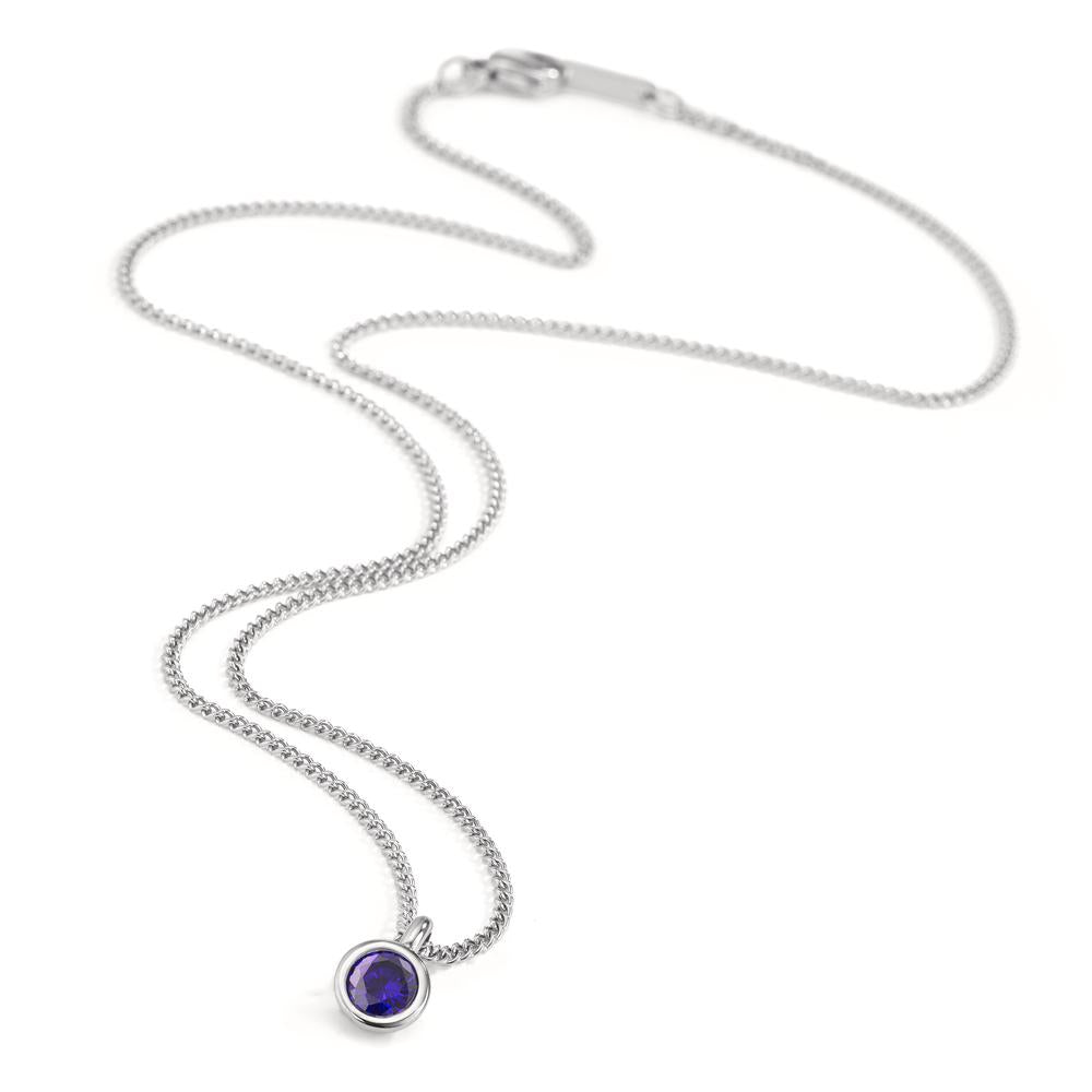 Halskette Joy Edelstahl mit Purple Rose Zirkonia