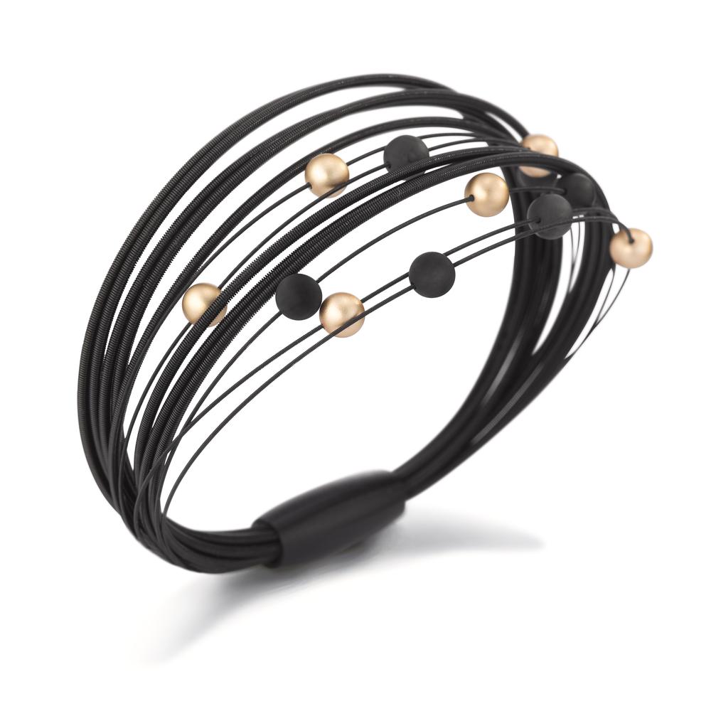 Bracelet Acier inoxydable, Aluminium noir PVD 17 cm