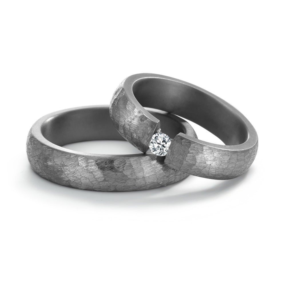 Partnerring 999 Tantal Diamant 0.15 ct, w-si