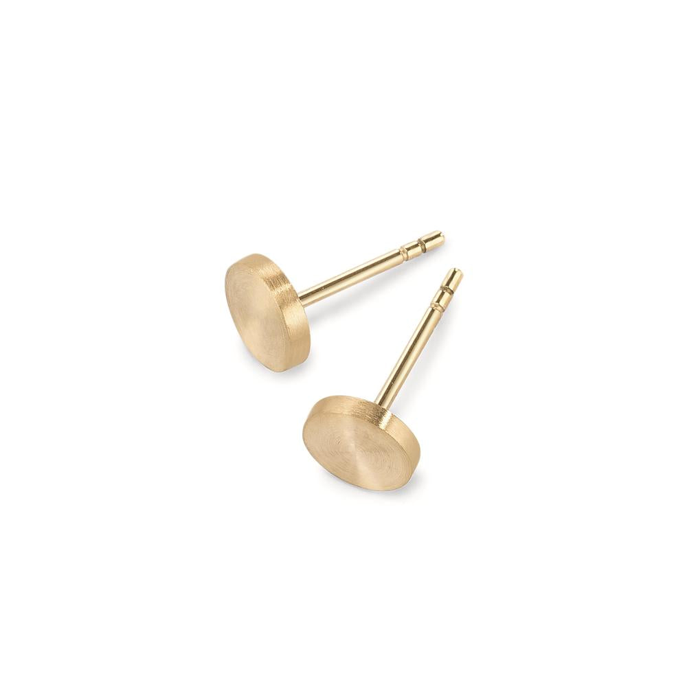 Ohrstecker Pura Gold aus Edelstahl mit Comfort-Steckverschluss, Ø7mm