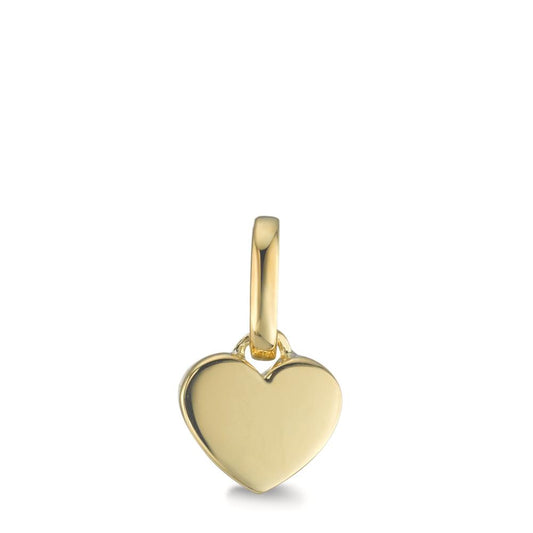 Pendentif Argent jaune Plaqué or Coeur Ø7.5 mm