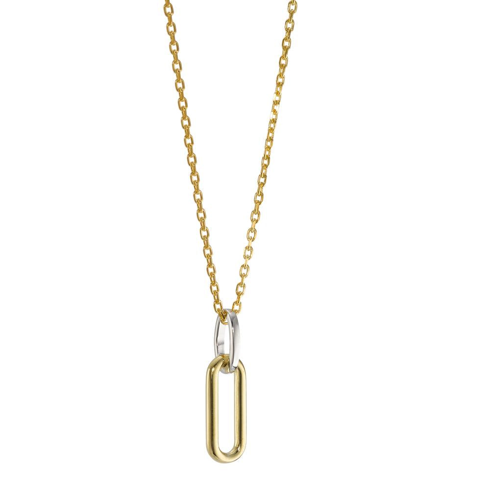 Chaînette avec pendentif Argent jaune Bicolore 40-42 cm