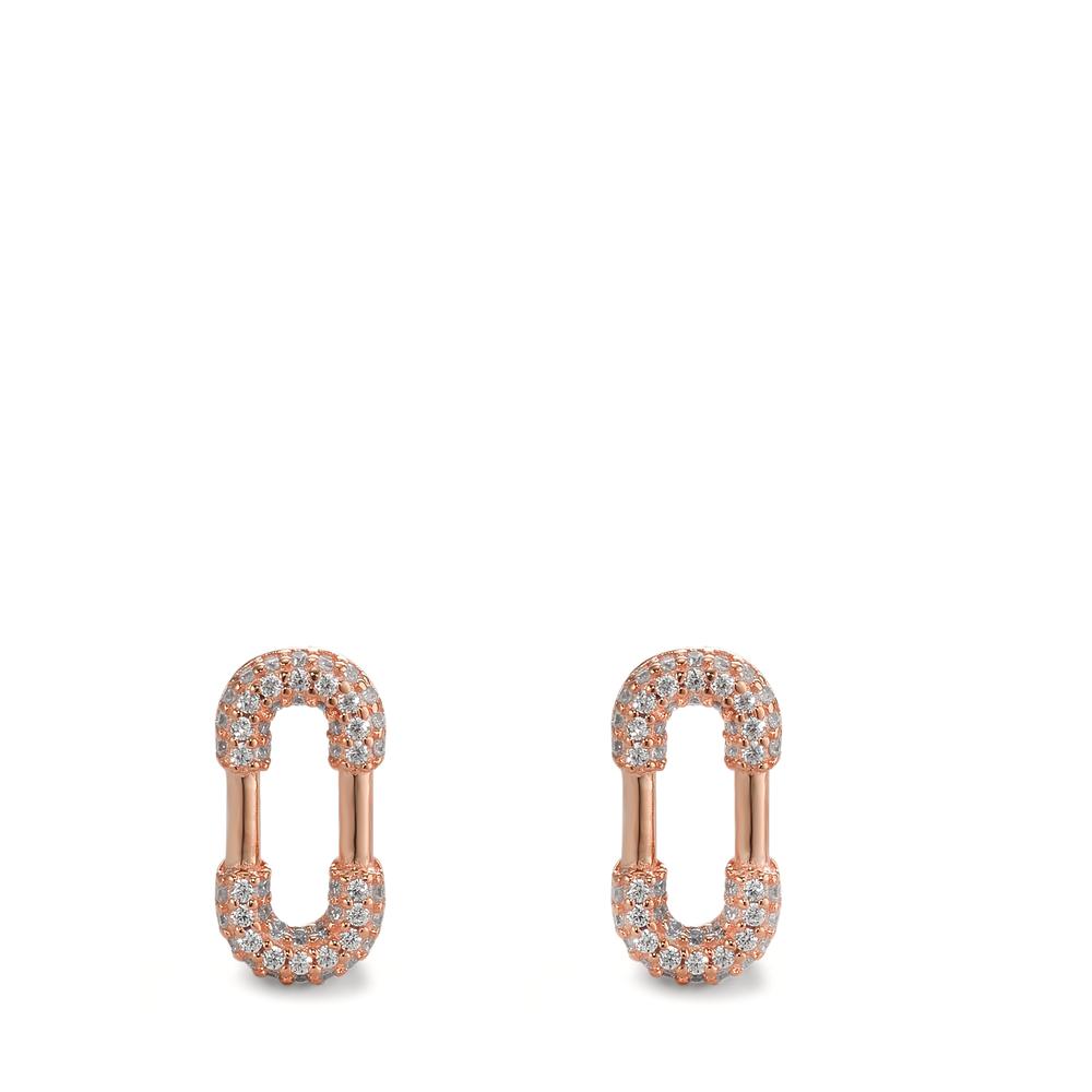 Clous d'oreilles Argent Zircone rosé Plaqué or