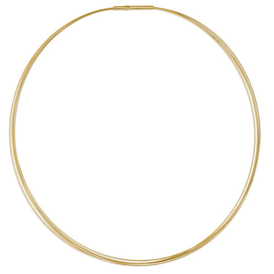 Collier Roestvrijstaal Geel IP-gecoat 42 cm