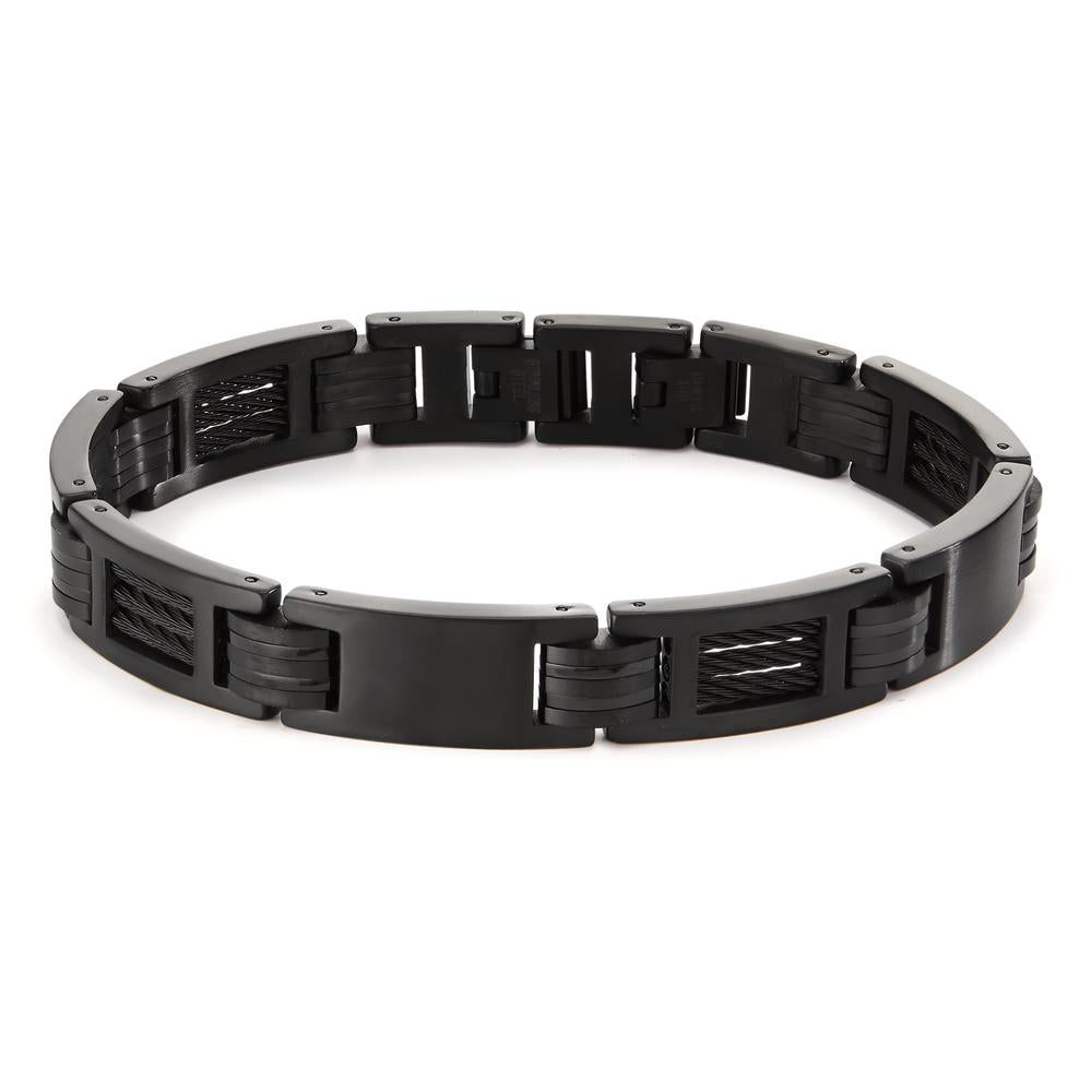 Bracelet Acier inoxydable noir PVD 21.5-23 cm