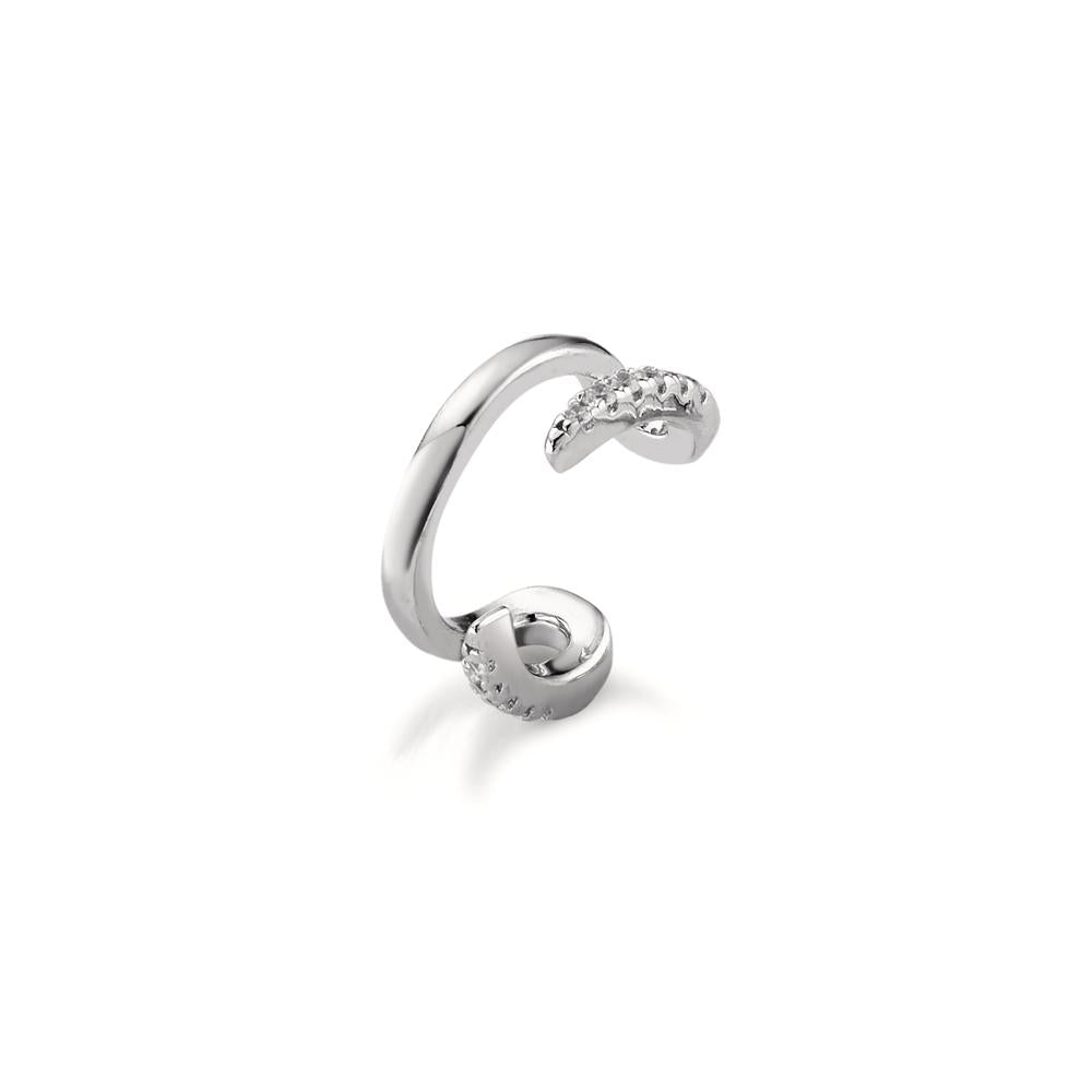 Ear cuff Argent Zircone 12 Pierres Rhodié Ø11.5 mm