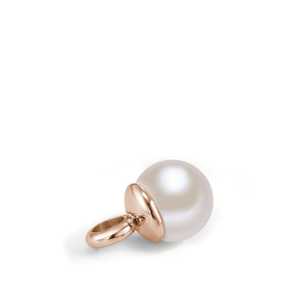 Pearl Drop Anhänger Arya, Edelstahl-Rosé mit Muschelperle, Ø7mm