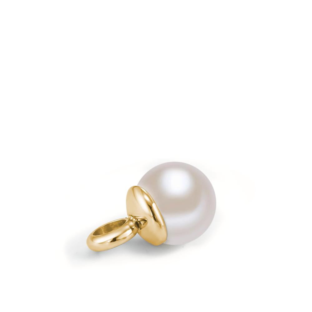 Pearl Drop Anhänger Arya, Edelstahl-Gold mit Muschelperle, Ø7mm