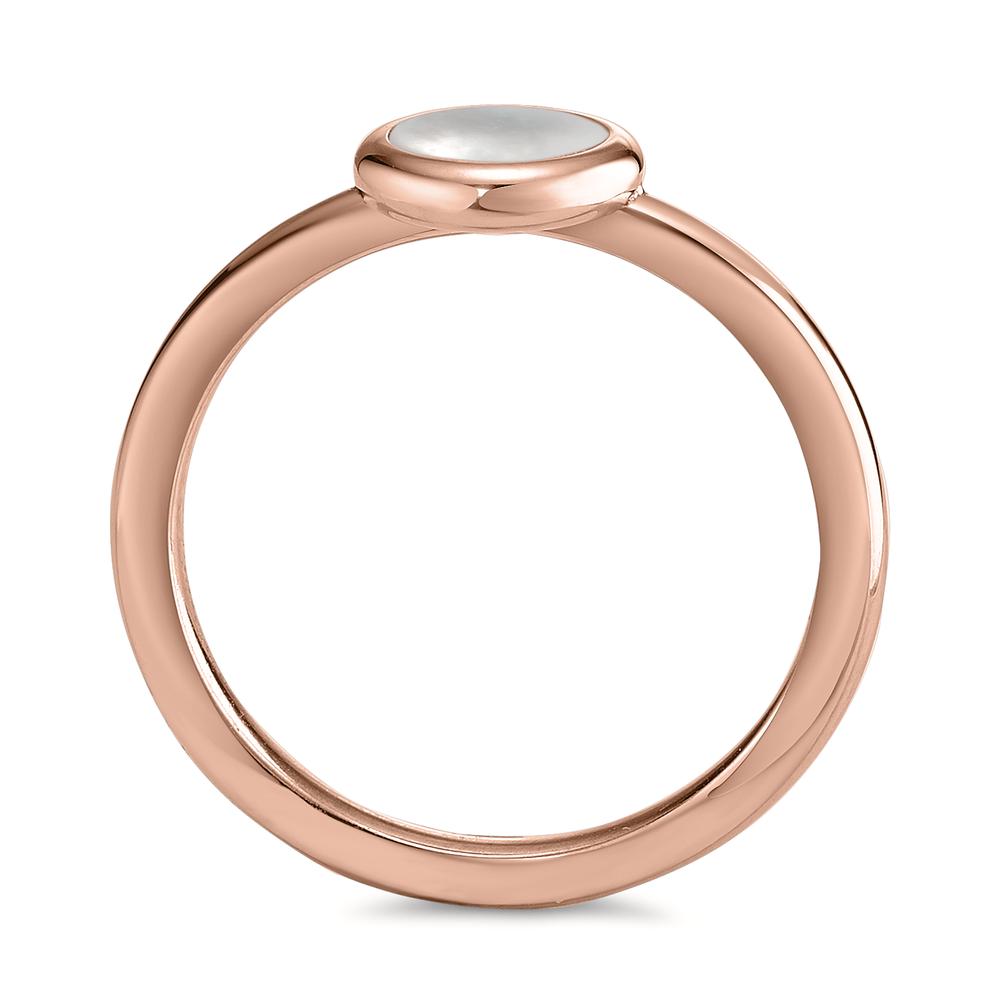 Bague Acier inoxydable rosé PVD nacre Ø8 mm