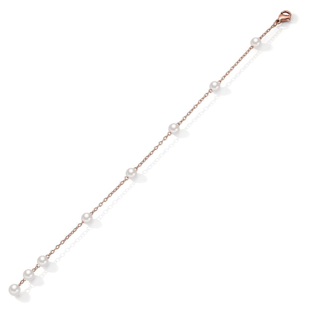 Bracelet Acier inoxydable rosé PVD perle de culture 17-18.5 cm