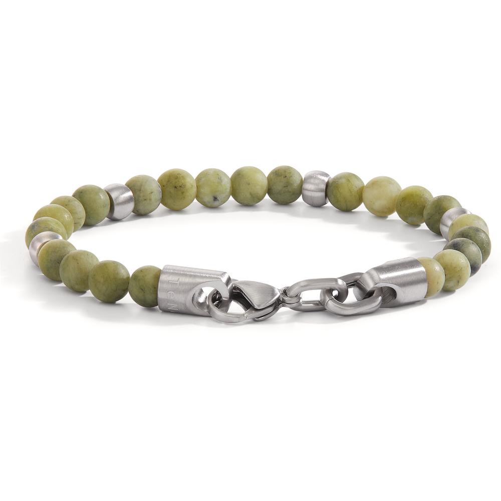 Armband Roestvrijstaal Jade groente 19 cm Ø6.5 mm