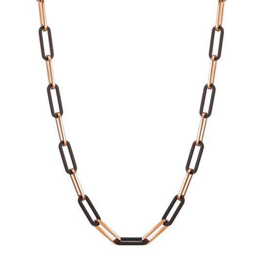 Collier Roestvrijstaal, Carbon Rosé IP-gecoat 45-48 cm