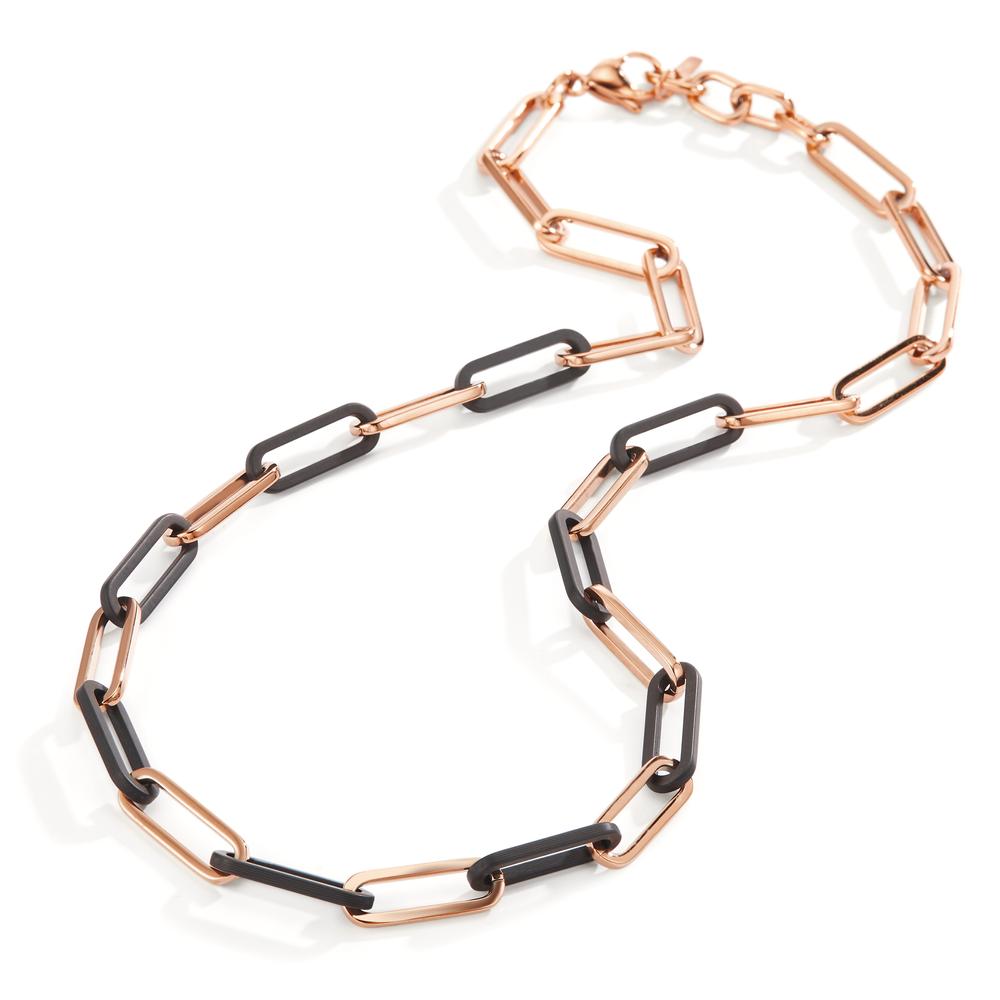 Collier Acier inoxydable, Carbone rosé PVD 45-48 cm